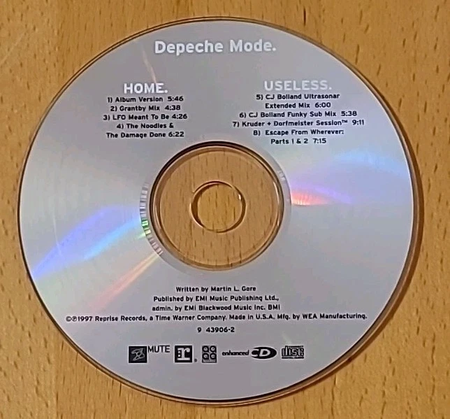 Depeche Mode Home Useless Maxi CD Enhanced USA Laserfile case neuwertig - Bild 4 von 4
