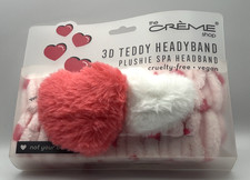The Creme Shop 3d Teddy Headyband Plushie Spa Headband Hearts Not Your Baby NEW