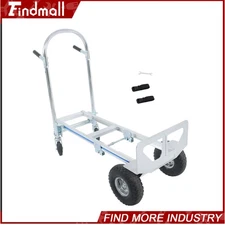 Findmall 2 In 1 Aluminum Hand Truck Convertible Folding Dolly Cart 1000Lbs