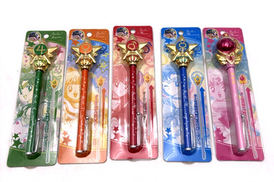 Sailor Moon Pointer Ball Point Pen 20th Anniversary Set of 5 Prism Stationary