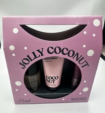 Victoria Secret PINK 3 Pc Lotion, Lip, Body Mist Coconut Body Care Gift Set