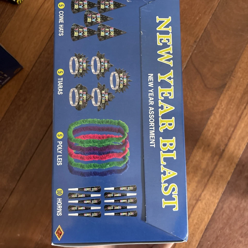 New Years Eve Day Party Supplies Decorations Kit Birthday Hat Lot X2 Tiara Horn - Image 4 of 4