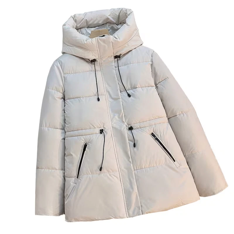 Womens Hooded Puffer Jacket Warm Thickened Winter Coat Zip Mid Length 8 to 16
Opens in a new window 