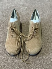 Kela Ci Shazdeh Beige Suede Ballroom Dance Practice Shoes Womens Size 7