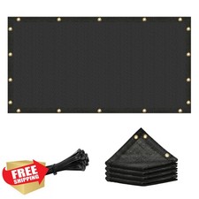 Amgo 6x10 Black Shade Cloth 90 Sunblock Mesh Tarp Dog Kennel