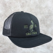 Tactics Tactical USA Black Mesh Hat Ball Cap Mens Snapback Adjustable