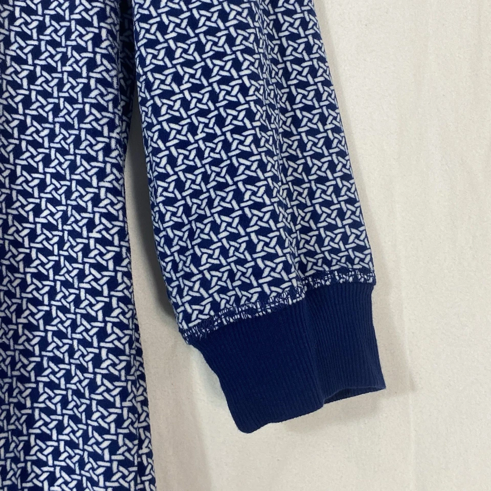 Roupa de dormir Nautica feminina média camisola padrão marinho manga longa quente aconchegante - Imagem 3 de 4