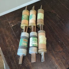Lot of 6 Large Fuses Bussman Superior Fusetron Cefcon 200 175 AMP 250V REN200 ++