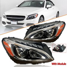 For 2015-2018 Mercedes Benz C300 W205 LED Hea...