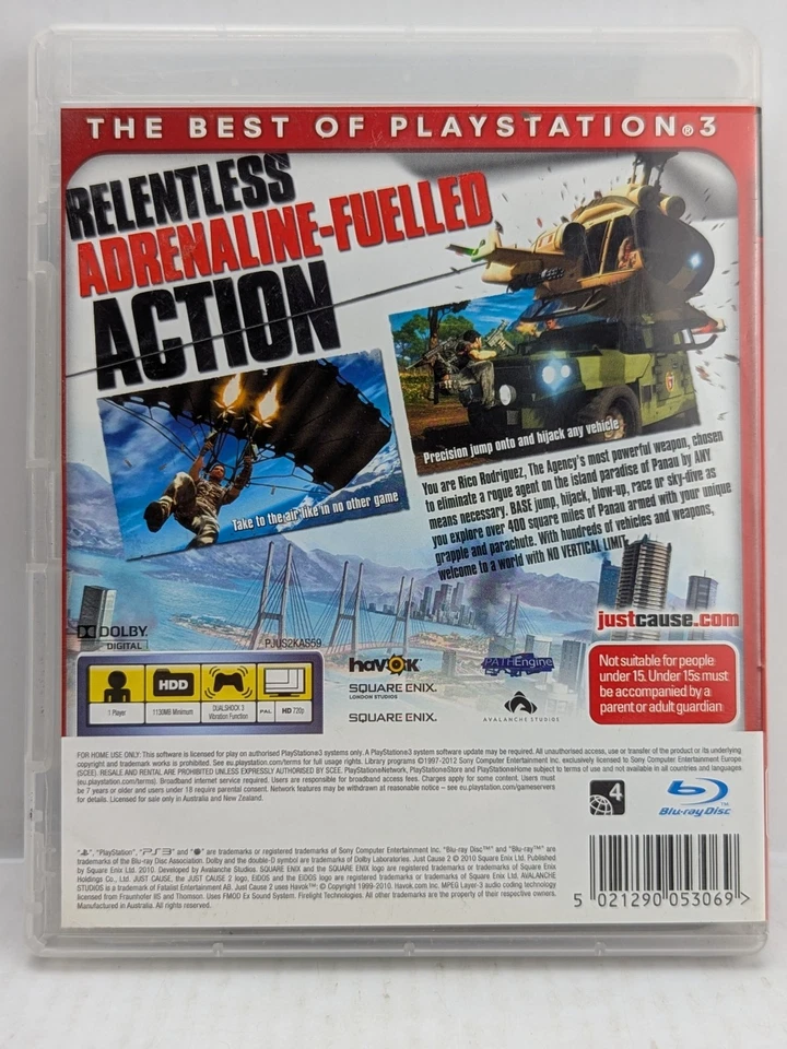 Sony PlayStation PS3 Just Cause 2 PreOwned Authentic GC - Image 2 of 4