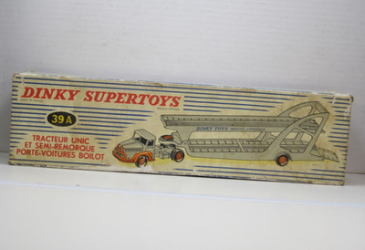Unic Autotransportsattelzug Car Transporter Box Dinky Meccano 39 A 1:50 alt