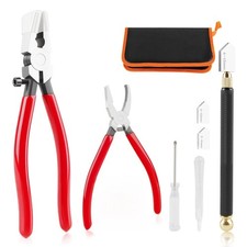 Glass Cutter Kit, Upgrade Glass Running Breaking Pliers, 2-20MM Glass Cutter,...