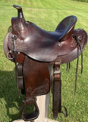 16'' CIRCLE Y High QUALITY Working Ranch Trail Saddle~HEAVYDUTY~High Back~ A Fork