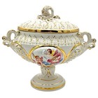 Vintage Keramos R. Capodimonte Porcelain Footed Soup Tureen - Italy - Gold