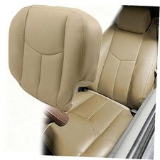 Driver Side Bottom Leather Replacement Seat Cover Shale Light Neutral Tan