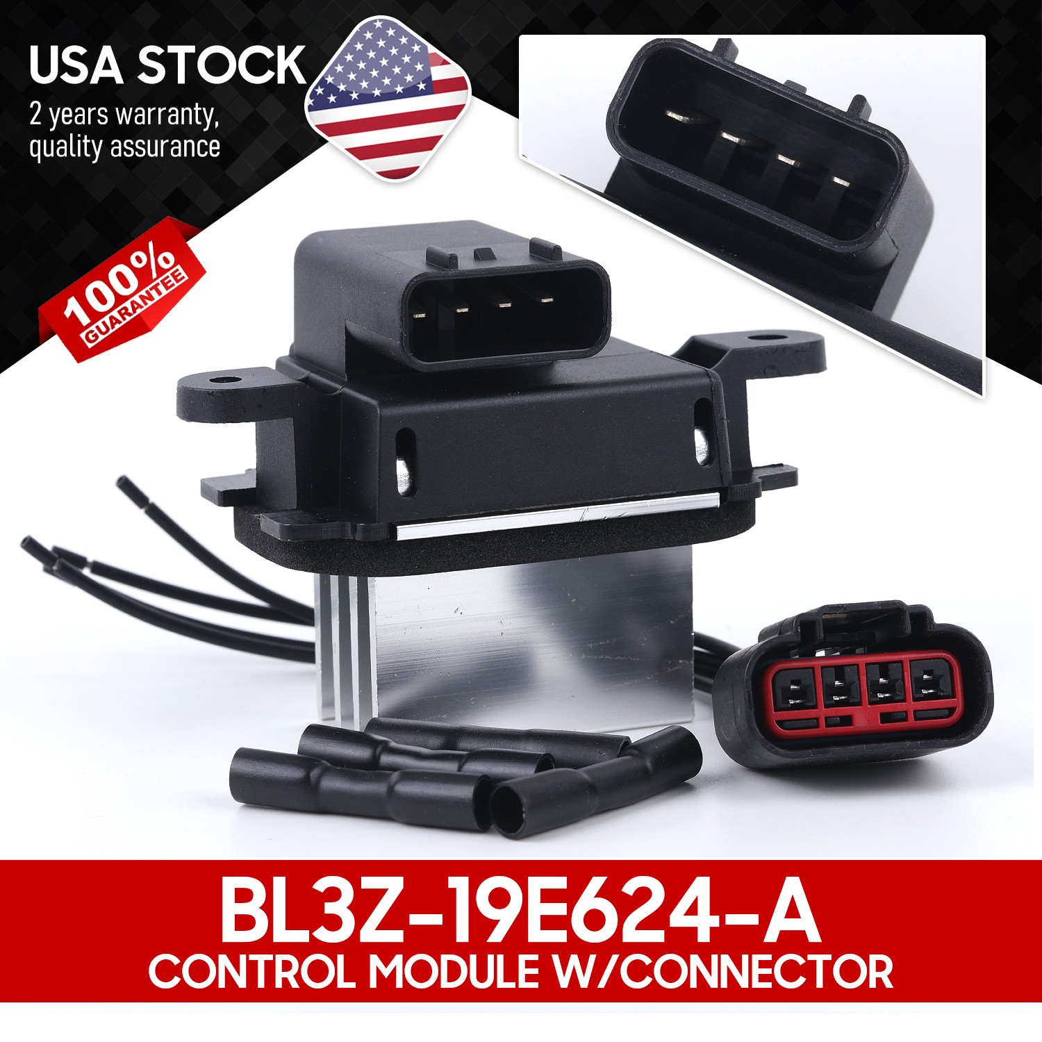 For Motorcraft HVAC Blower Motor Resistor For 09-17 Ford BL3Z-19E624-A YH-1829