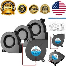 50mm 5015 Blower Fan 12V, 3D Printer 12 Volt Fans Blower Turbine Turbo Hydrau...