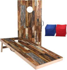 4X2 Ft Solid Wood Cornhole Set with 8 Bean Ba...