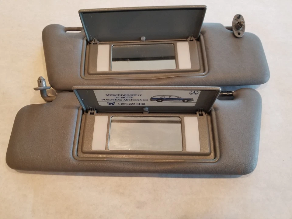 1992-1993 Mercedes-Benz 400E Sun Visor Set - Gray- Good Condition - Image 2 of 3