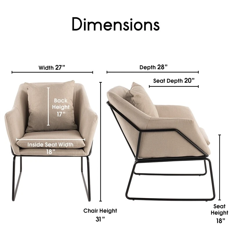 Elle Decor Odile Accent Chair in French Cream eBay