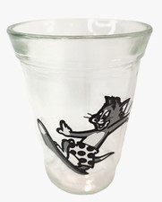 WELCH'S JELLY 1990 TOM & JERRY 4" JUICE GLASS TOM SURFING VINTAGE