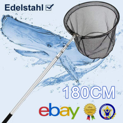 Teleskop Kescher für Garten Teich Pool Laub Fisch Angel Netz Käscher