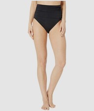 70 Carmen Marc Valvo Women Black High Waist Stretch Bikini Bottom Swimwear Sz S