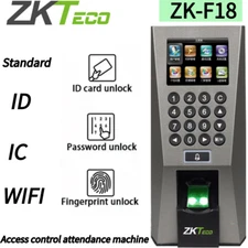 ZKTeco ZK-F18 TCP/IP Biometric Fingerprint Time Attendance Door Access Control