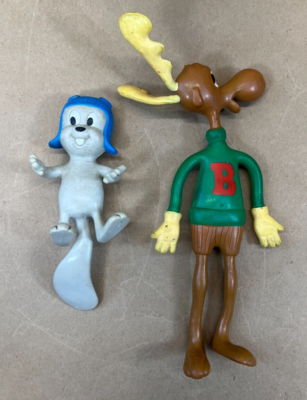 希少　ピンキー＆ブレイン　ベンダブル　フィギュア　アメトイ　ヴィンテージ ORIGINAL 1985 JESCO / P.A.T. WARD - ROCKY AND BULLWINKLE BENDY