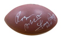 Roger Staubach Tony Dorsett Signed Wilson NFL Football JSA