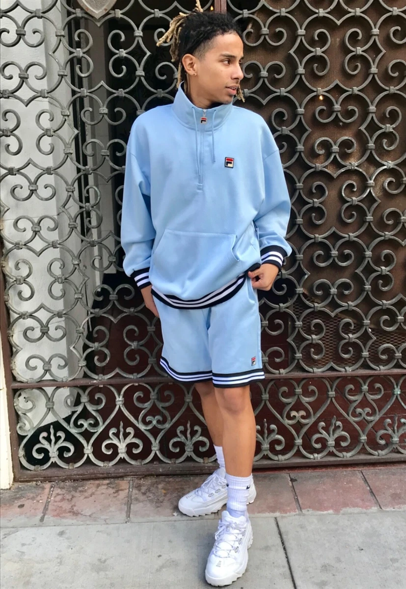 Men s Fila Lt. Blue Fashion Short Set
