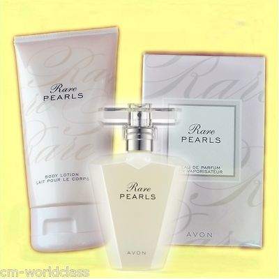 Avon Rare Pearls Set Eau de Parfum 50ml Spray + Rare Pearls Bodylotin 150ml OVP