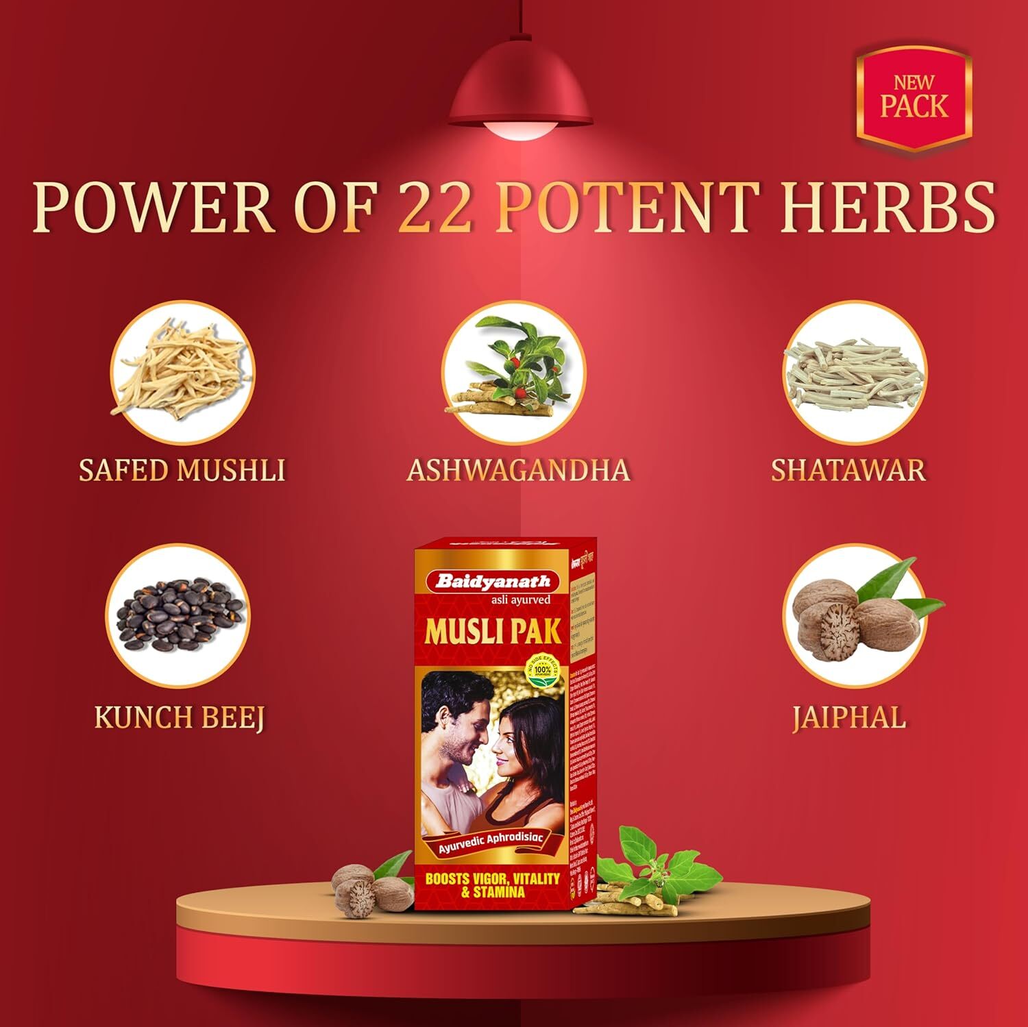 Baidyanath Musli Pak - Pure Safed Musli for Strength and Vitality -250 gm powder