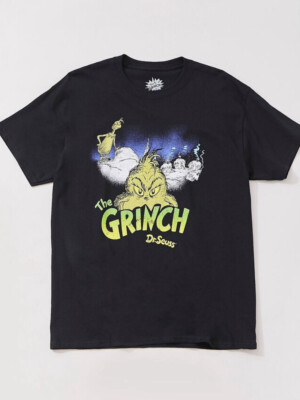 NWT FOREVER 21 DR. SEUSS  THE GRINCH GRAPHIC TEE BLACK SIZE S/M