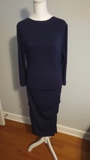 Nicole Miller  * a pea in the pod* navy backless cocktail dress..size large