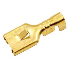Female Spade Quick Splice Crimp Terminals Non Insulated 6.3mm 100 Pieces