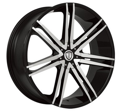 SET OF FOUR BORGHINI WHEELS B20M 22x8 5x110/114.3 +38 BLACK 