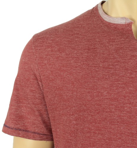 NEW MENS BUFFALO DAVID BITTON SPLIT NECK RED T SHIRT TEE XXL - Picture 3 of 4