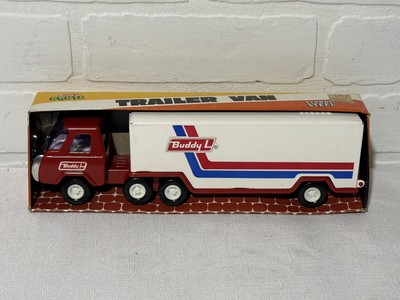 Buddy L Brute Trailer Van #4953 original box 1975 Pressed Steel 10  Red Cab