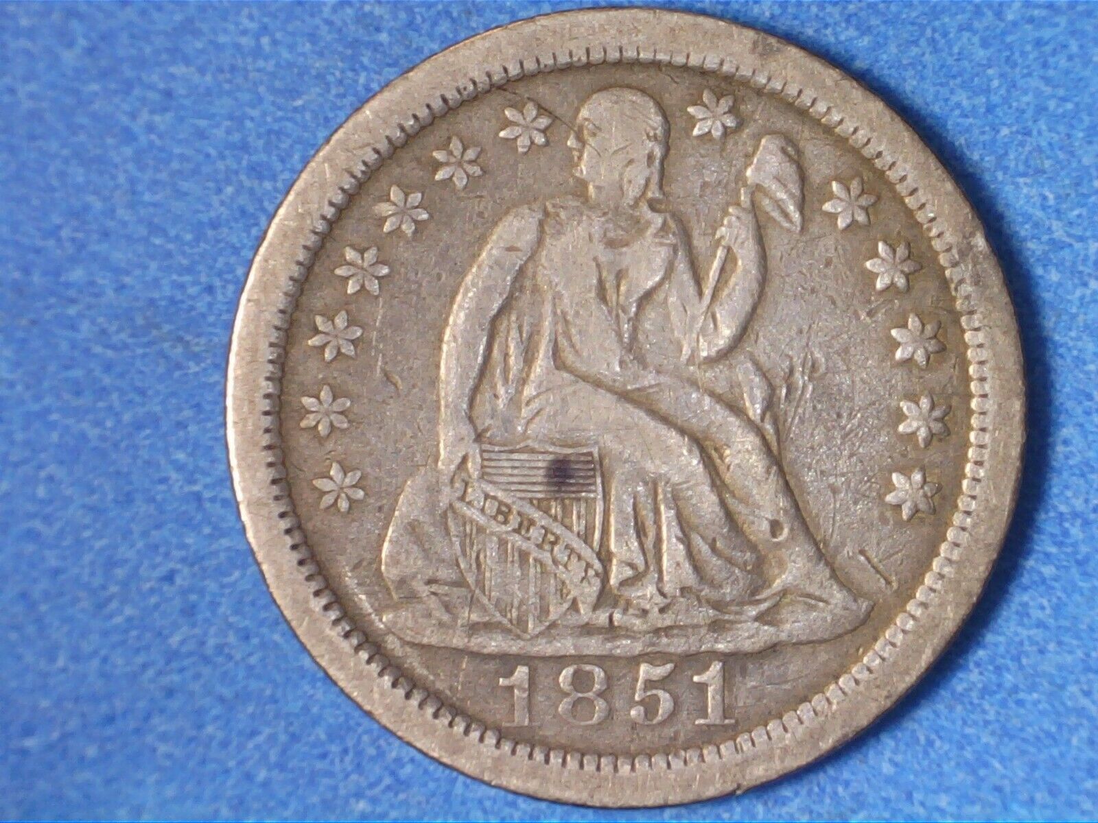US Coins 1851-O (VF)Seated Liberty Dime