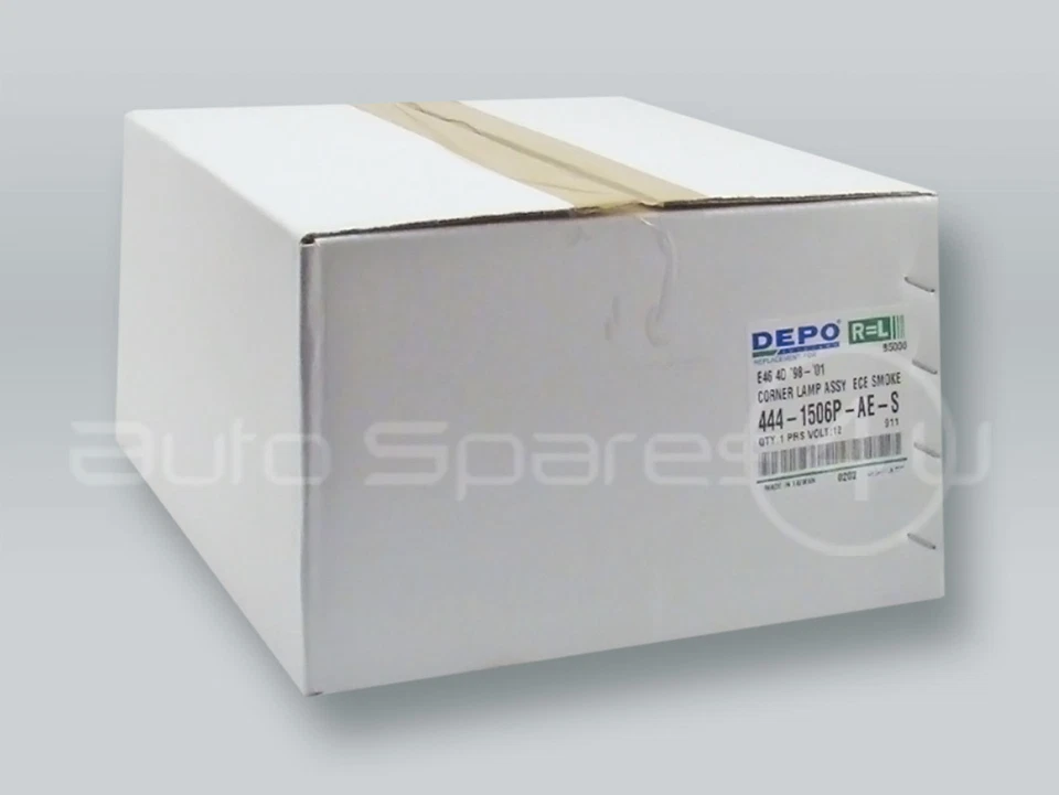 DEPO Smoke Corner Lights Parking Lamps PAIR fits 1999-2001 BMW 3-Series E46 4DR Foto 3 de 3