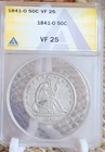 1841-O Liberty Seated Half Dollar   ANACS VF25