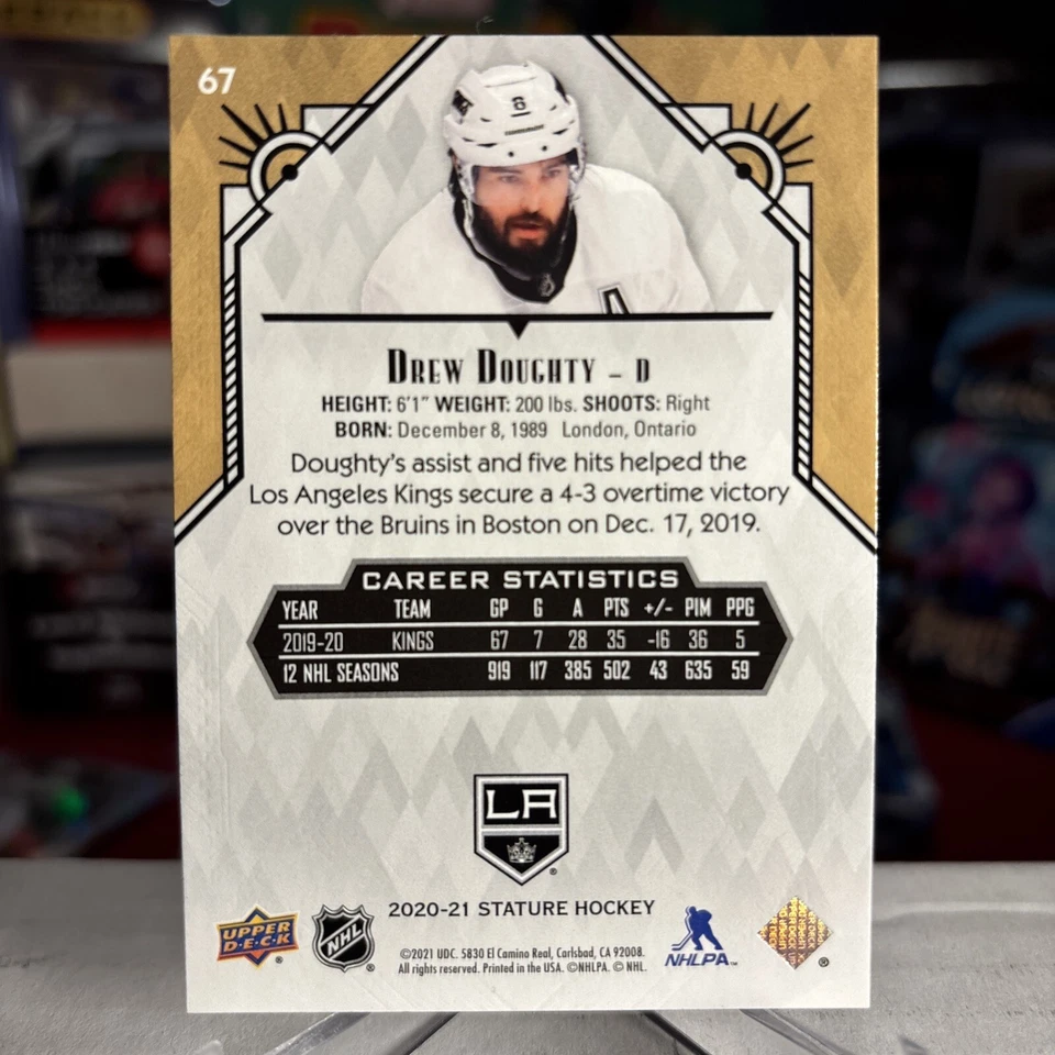 2020-21 Upper Deck Stature Drew Doughty RARE Base Kings ⭐️ GEM MINT - Image 2 of 2