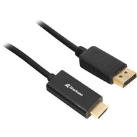 Sharkoon Adapterkabel Displayport 1.2 > Hdmi 4K, Schwarz
