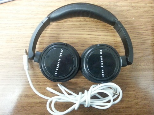 the sharper image headphones black