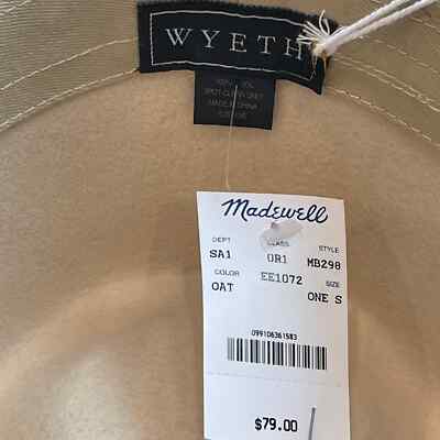 Madewell X Wyeth™ Dylan Suede Trim Rancher Hat Light Taupe  display picture 1