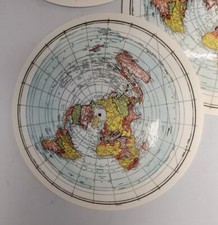 FLAT EARTH   MAP STICKER