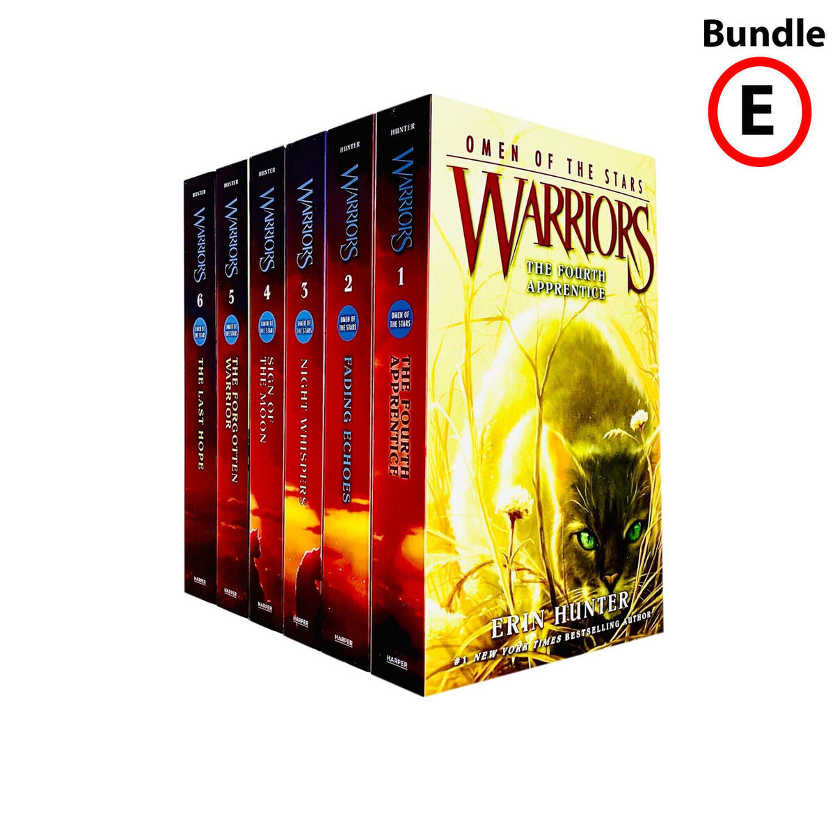 Warrior Cats Series Erin Hunter Books Set Pack Prophecies Begin