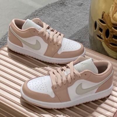 靴 Nike Air Jordan low 1 DC0774-120 Air Jordan 1 Low Particle Beige White Retro Sneaker DC0774