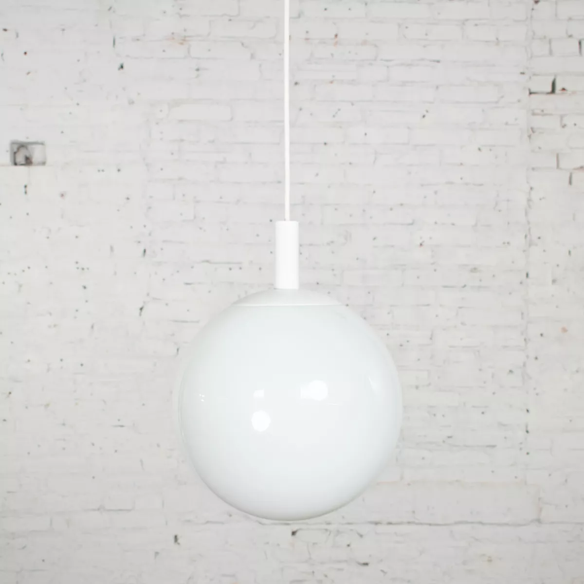 Large white 2024 globe pendant light